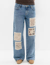 Jeans parches crochet