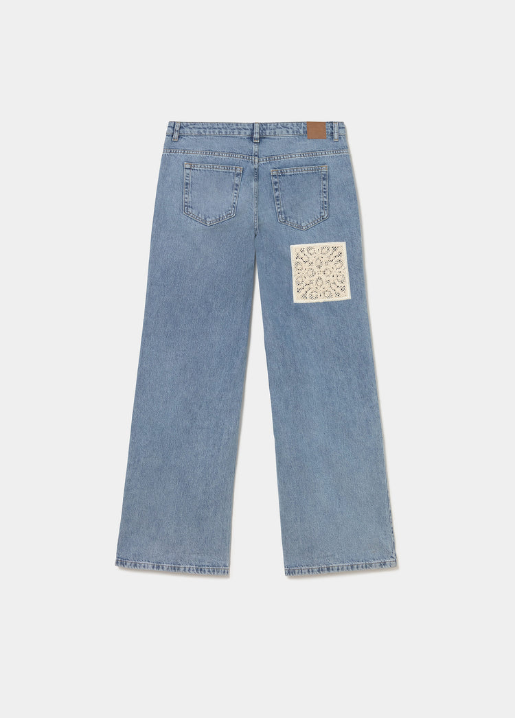 Jeans parches crochet