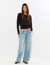 Jean relaxed taille basse
