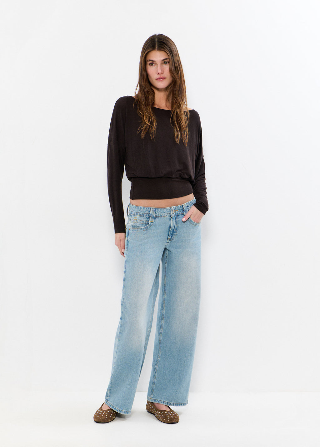 Jean relaxed taille basse