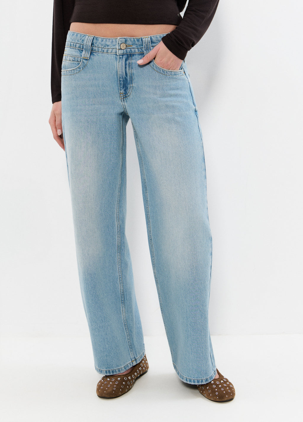 Jean relaxed taille basse