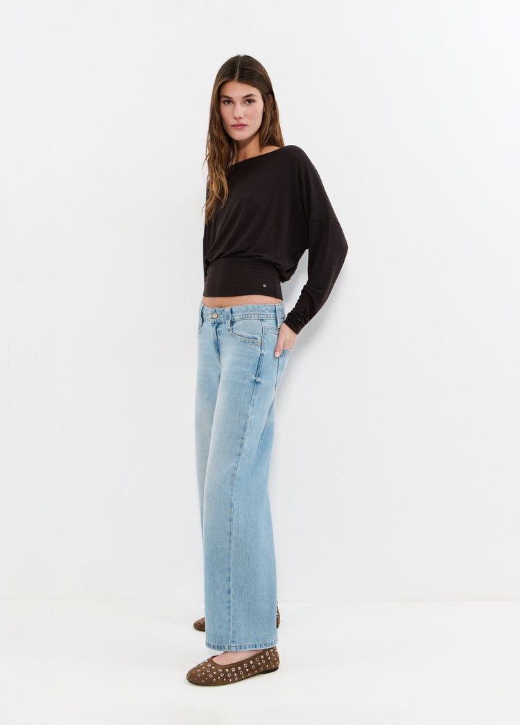 Jeans relaxed tiro bajo