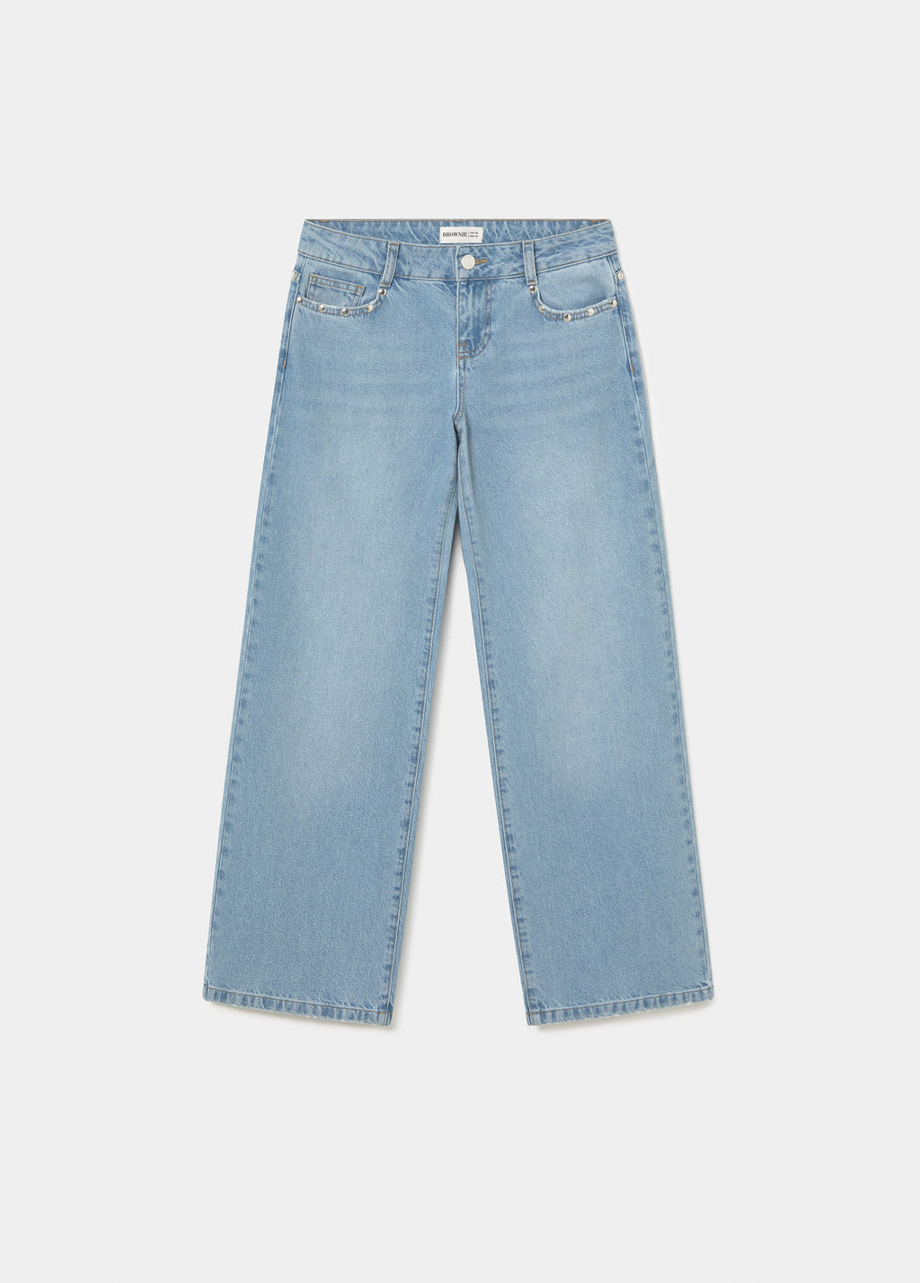 Low-Rise-Jeans mit Glitzerflügeln