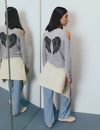 Shoulder cut-out sweater with back wings