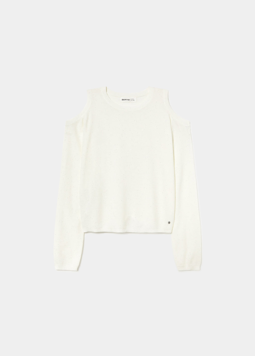 Pull épaules dénudées paillettes