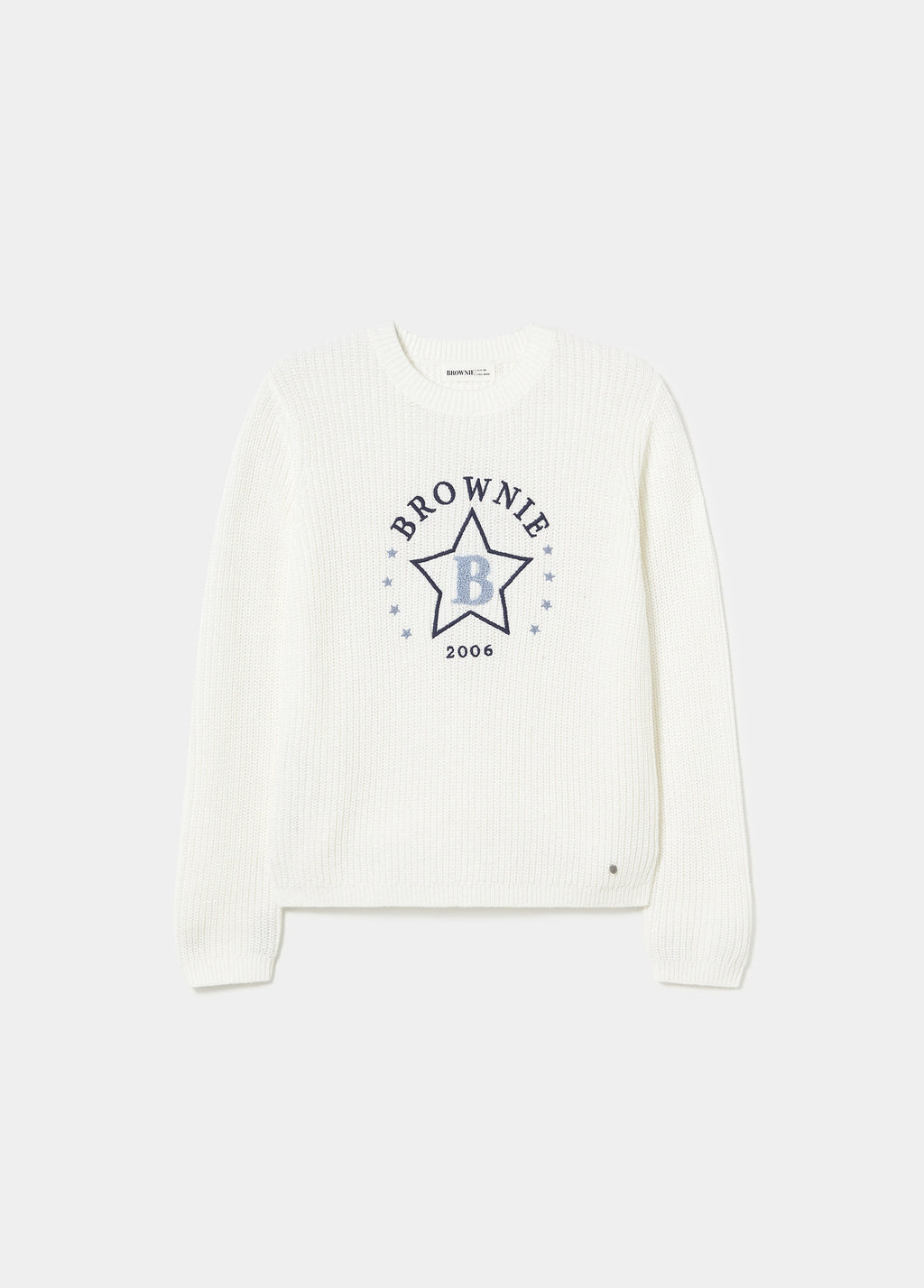 Camisola bordada com estrela flock
