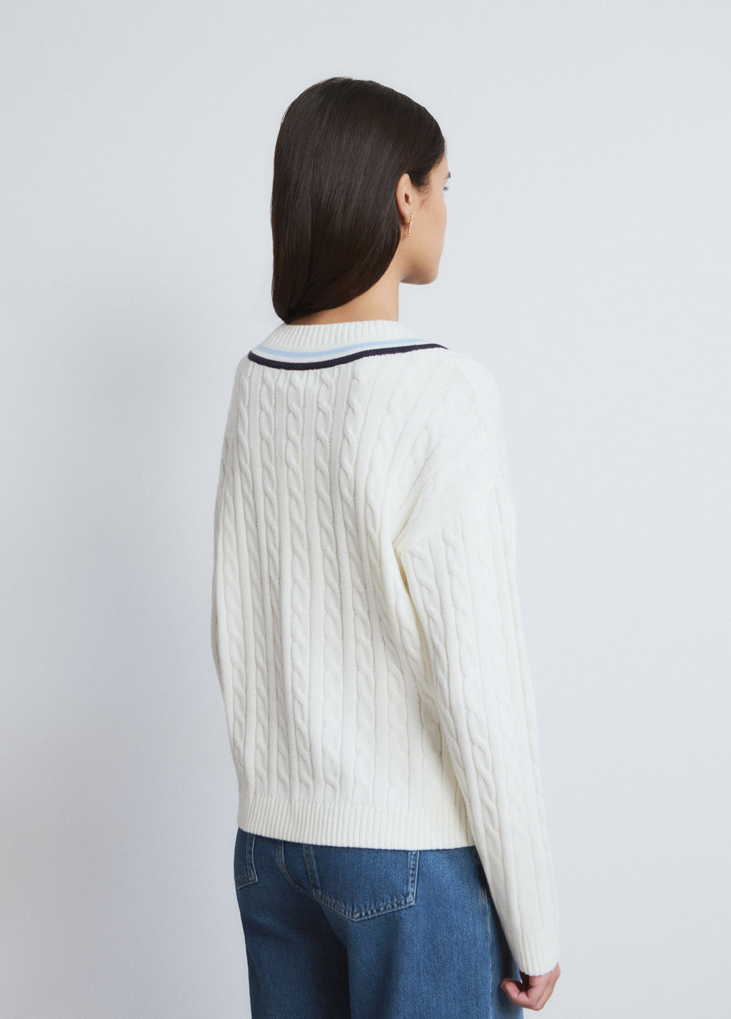 Pull en maille à tresses