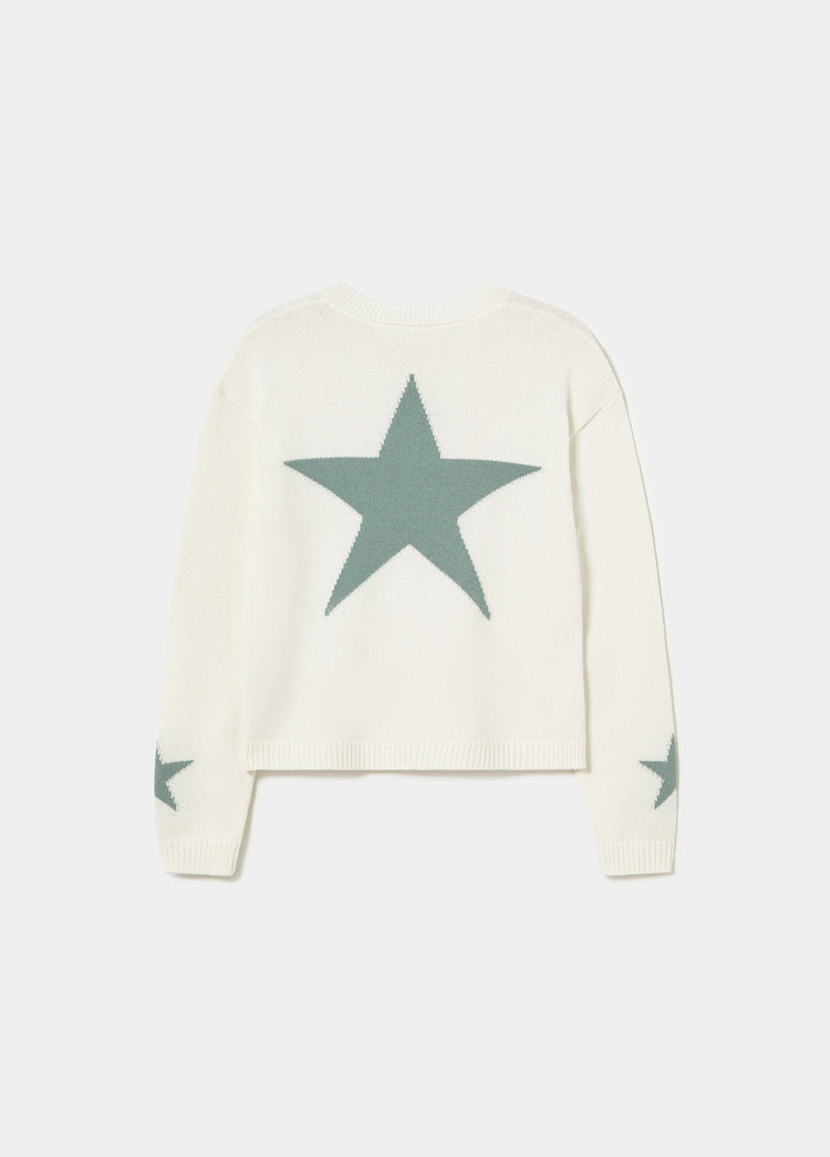 Star sweater back detail