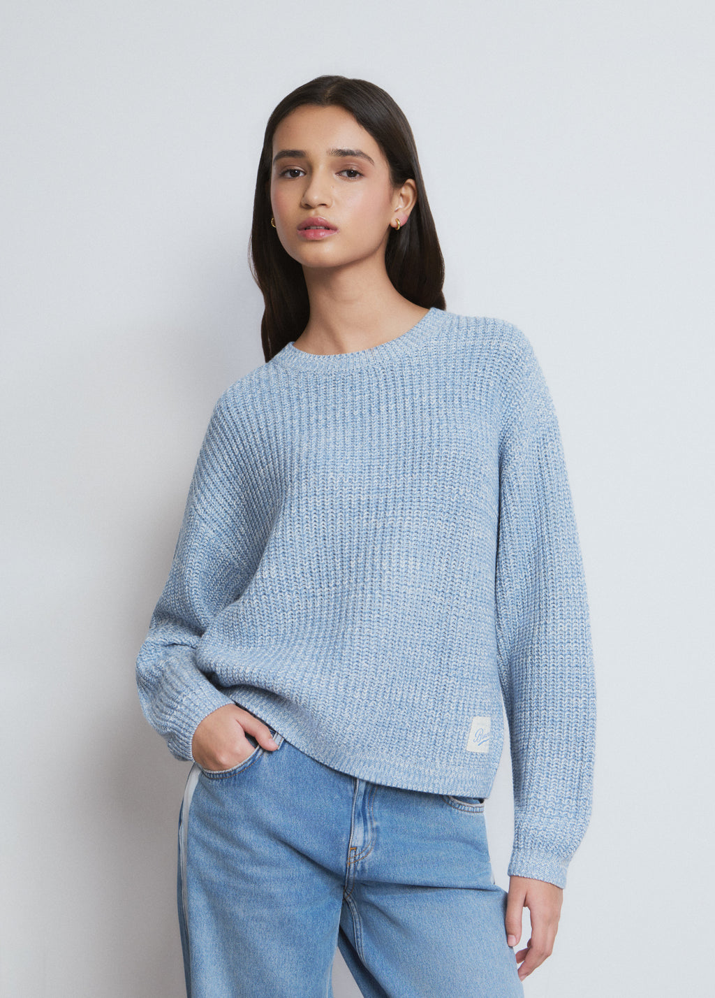 Pull fil mélangé