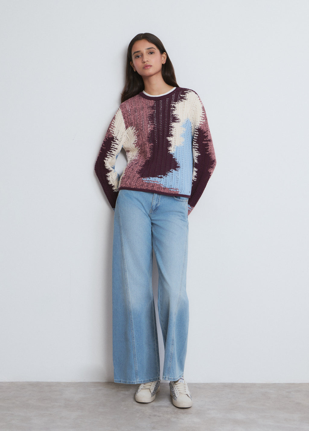Maglione jacquard colorato