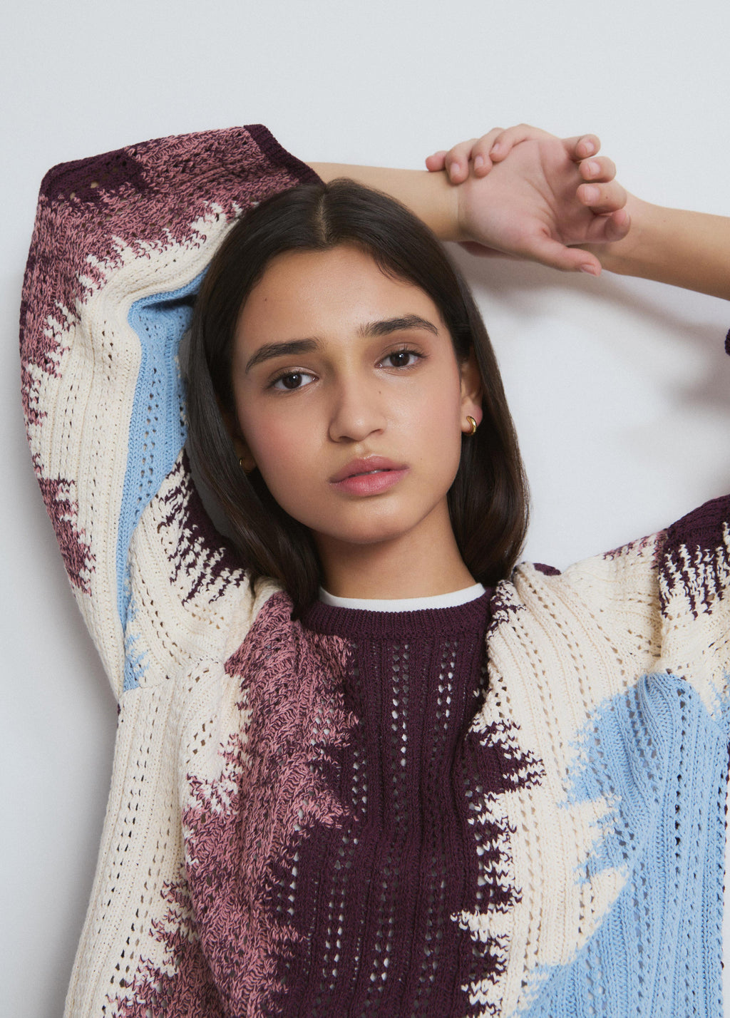 Maglione jacquard colorato