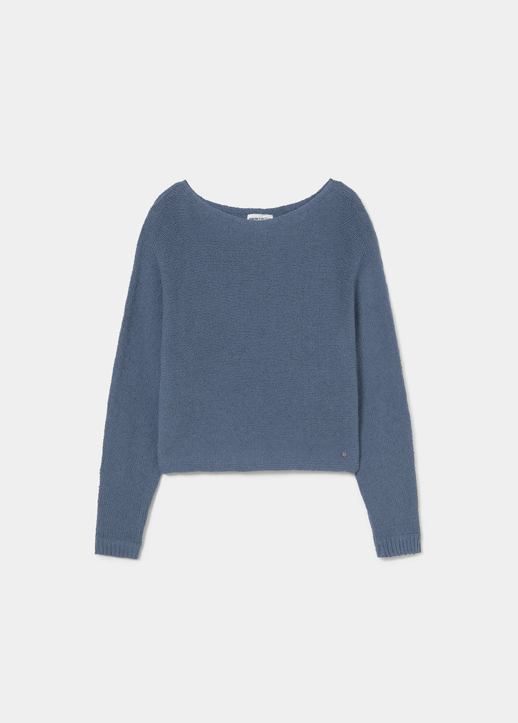 Slouchy knit sweater with texture