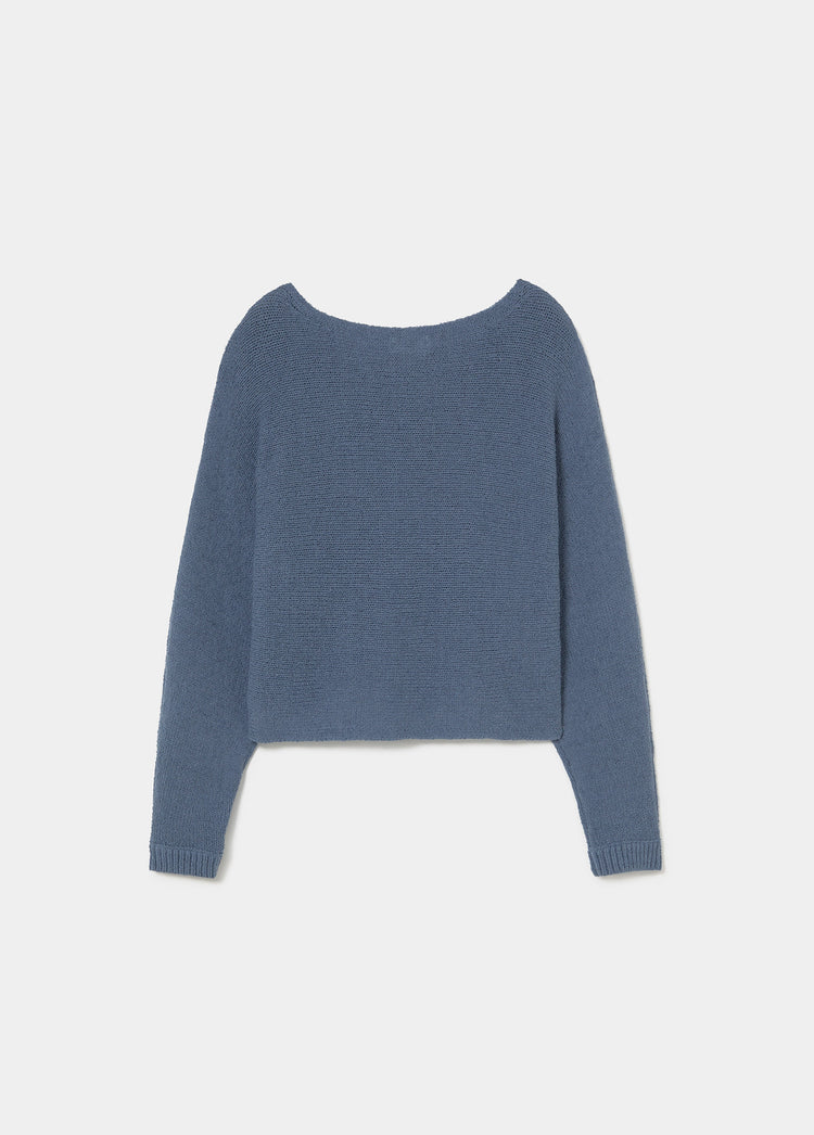 Slouchy knit sweater with texture