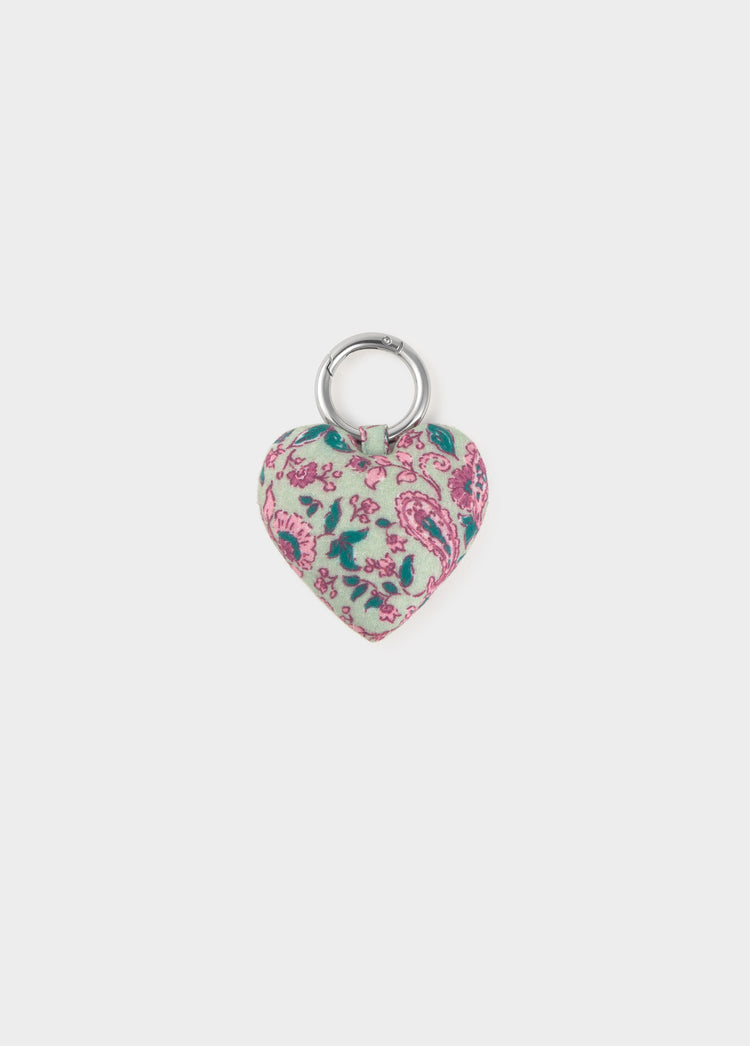 Llavero de corazón estampado