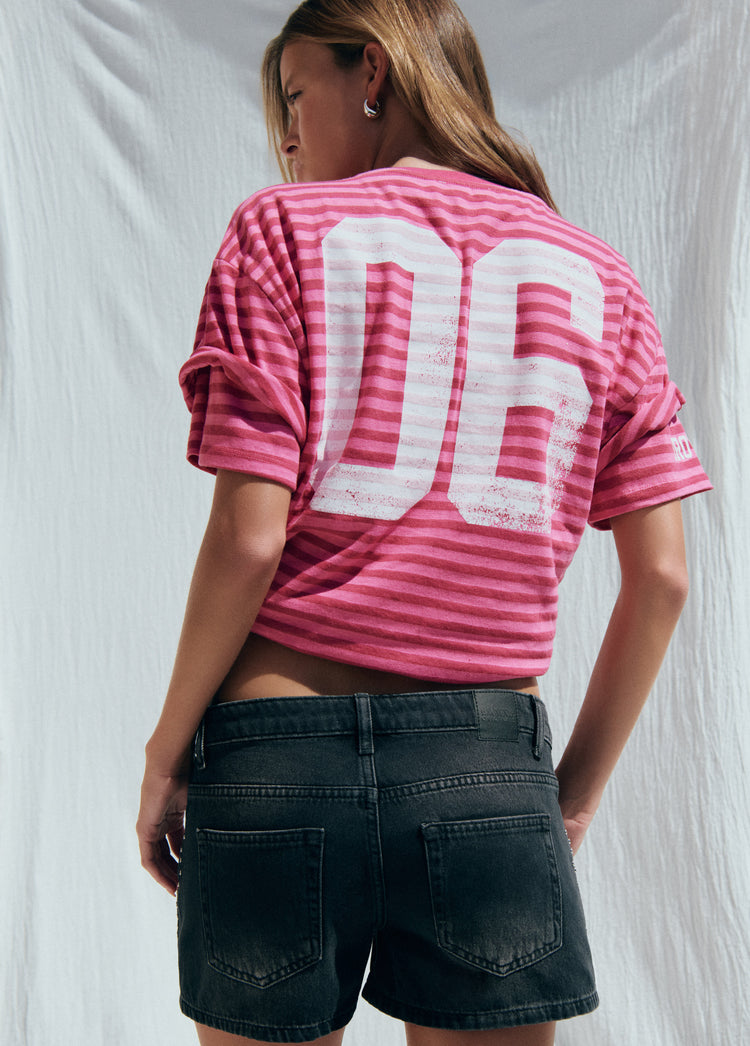 Camiseta raya tejida número