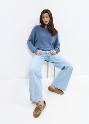 Mocassim franjas em pele