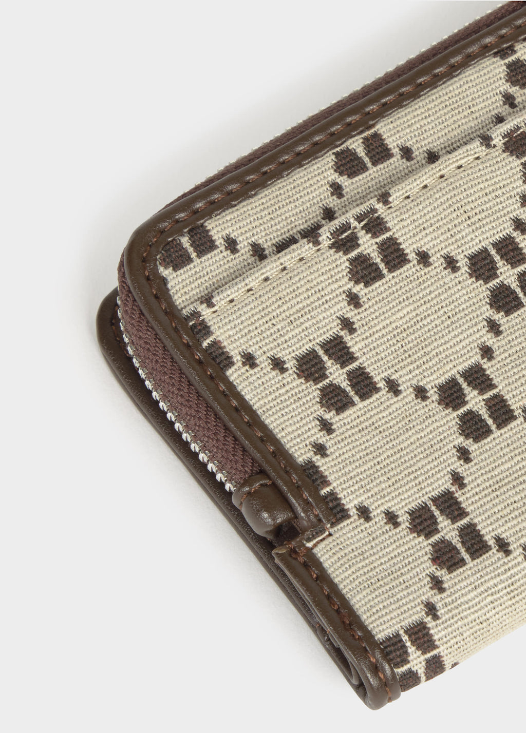 Jacquard logo coin purse