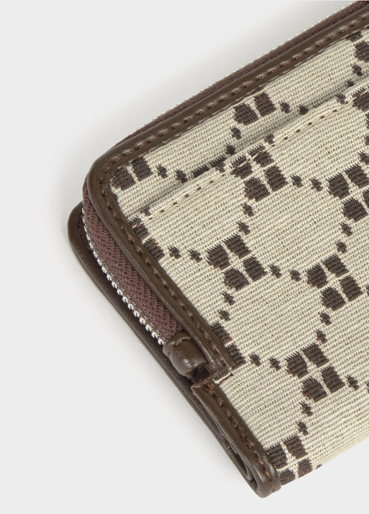 Jacquard logo coin purse