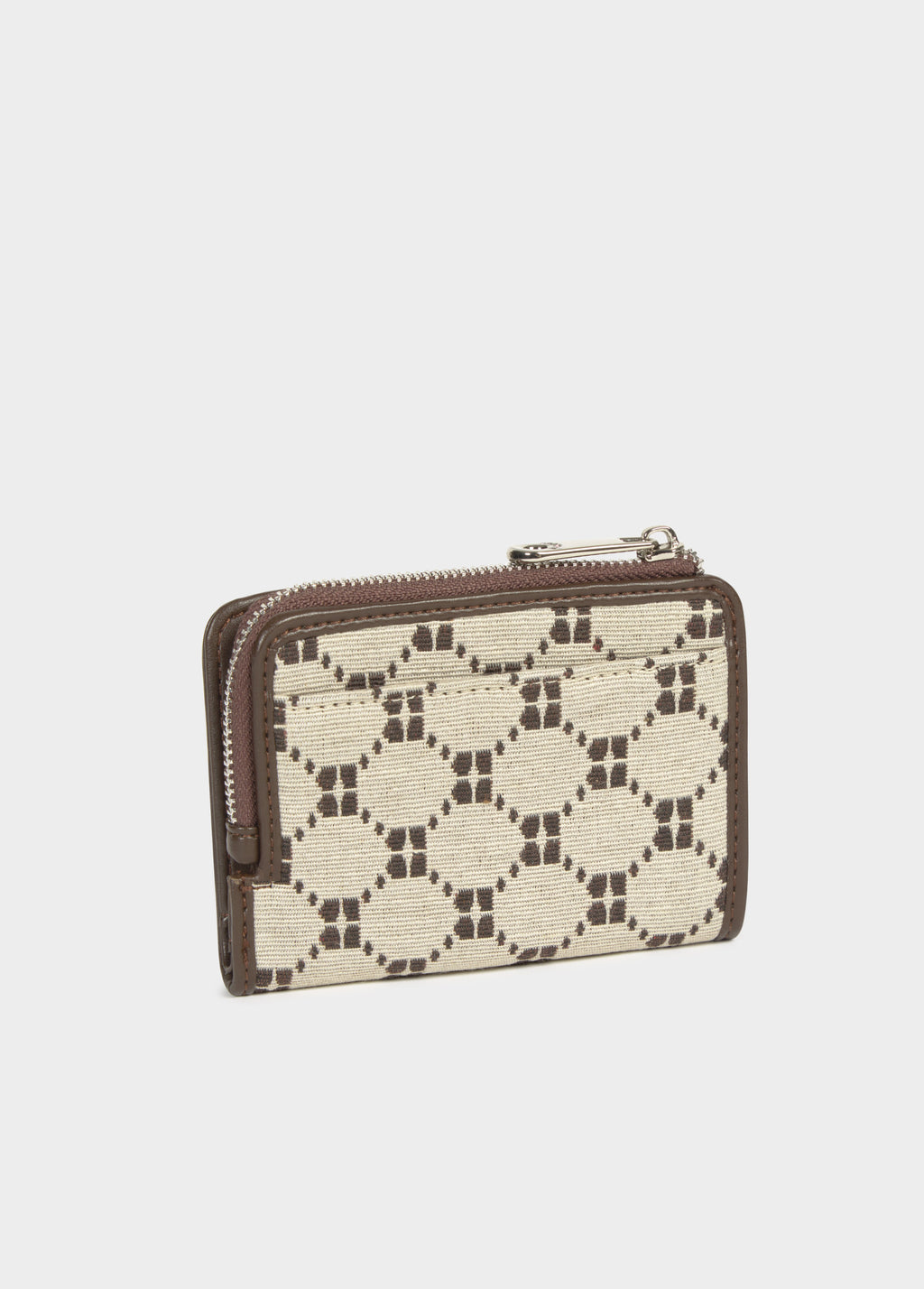 Jacquard logo coin purse