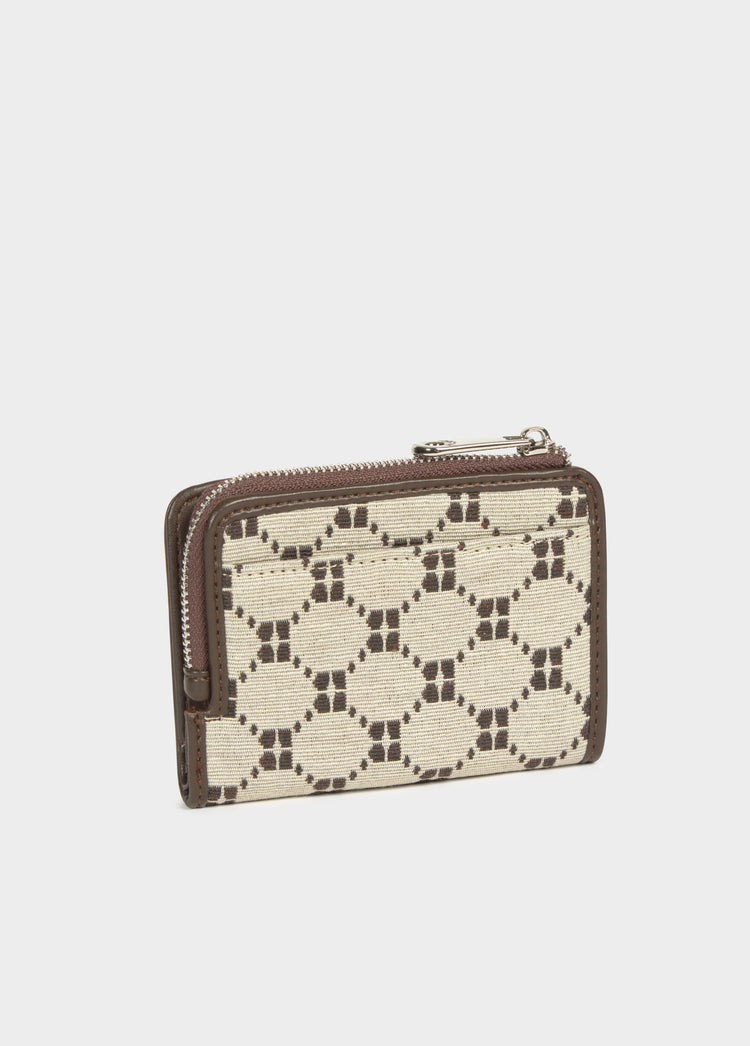 Jacquard logo coin purse
