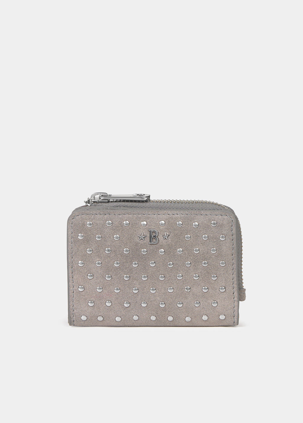 Leren portemonnee met studs