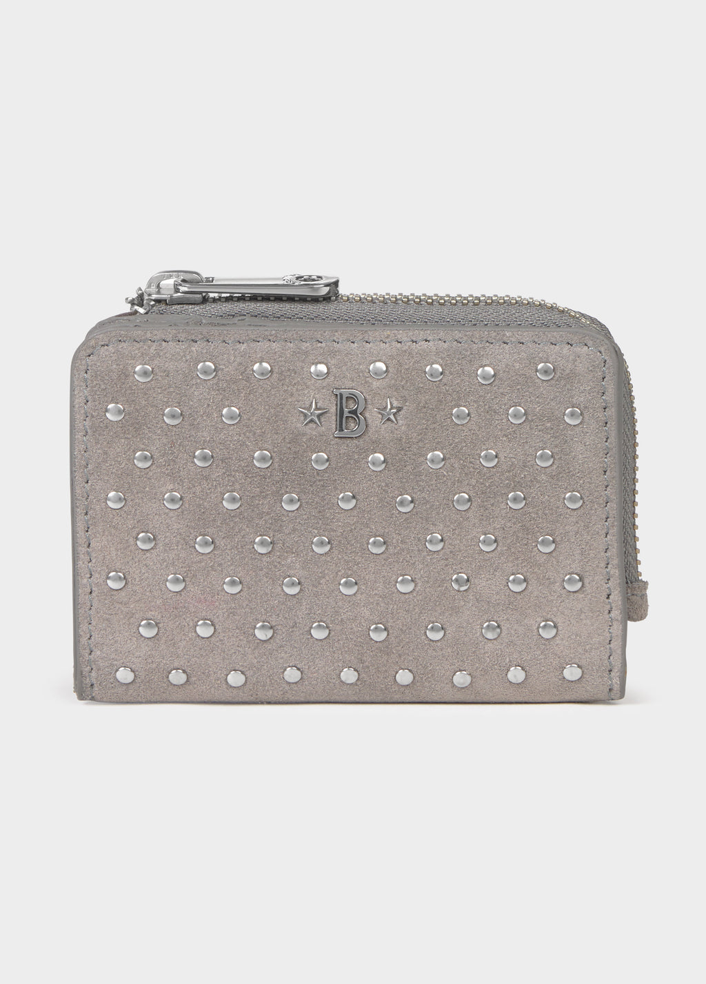 Leren portemonnee met studs