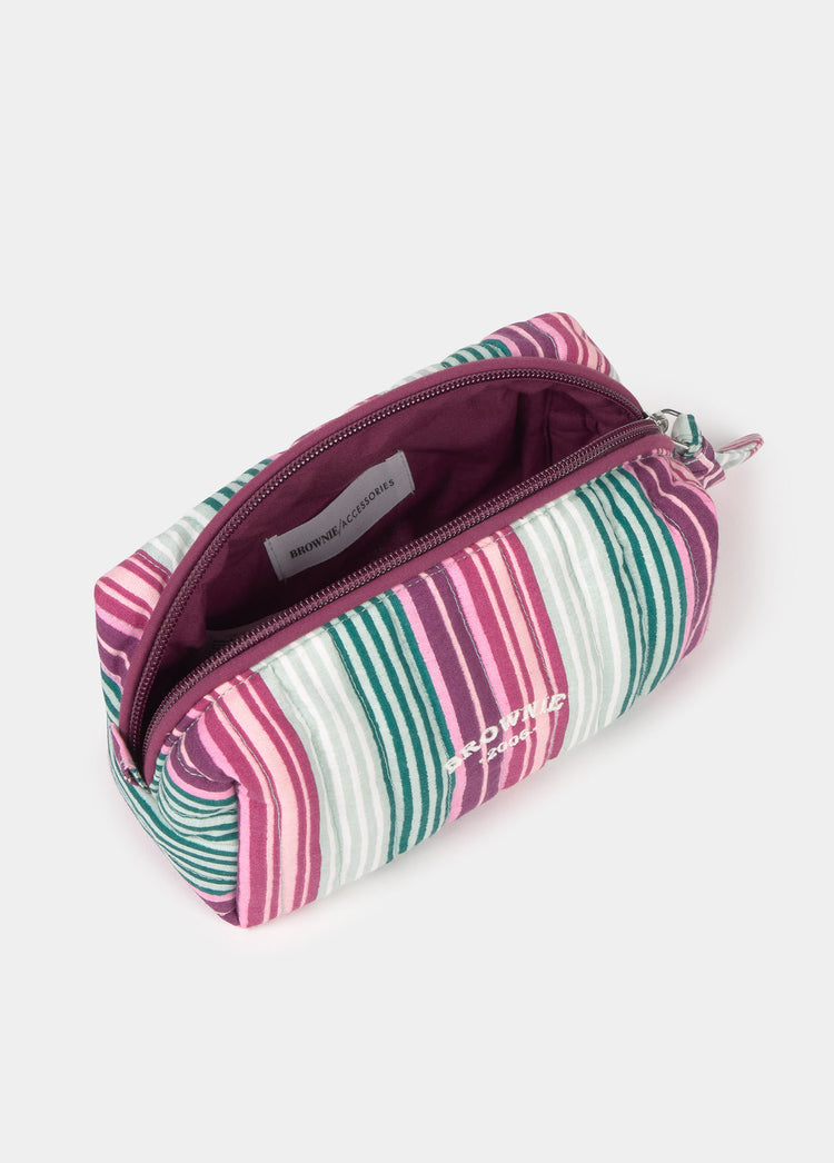 Small Striped Toiletry Bag