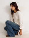 Blusa de manga comprida com smock