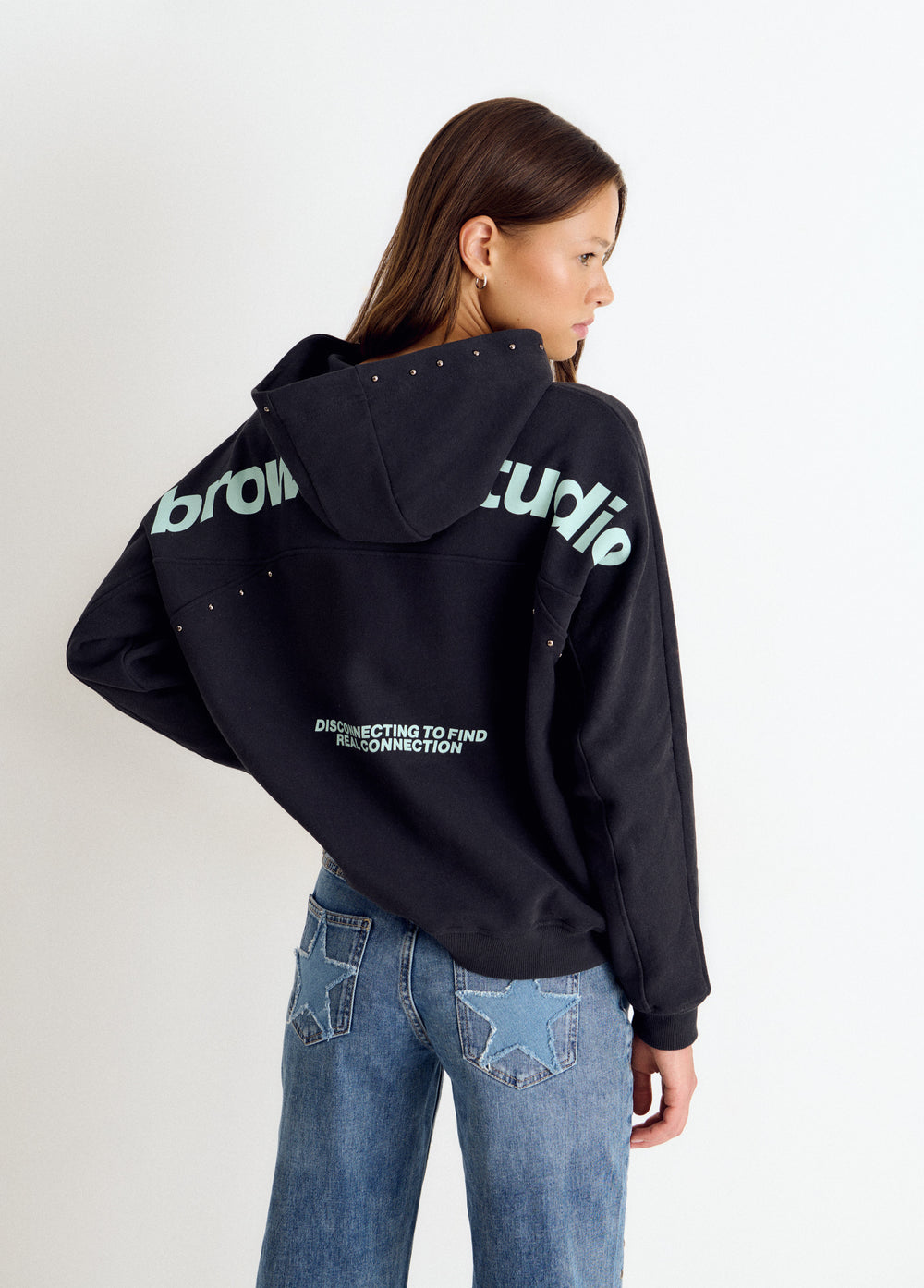 Hoodie met studs