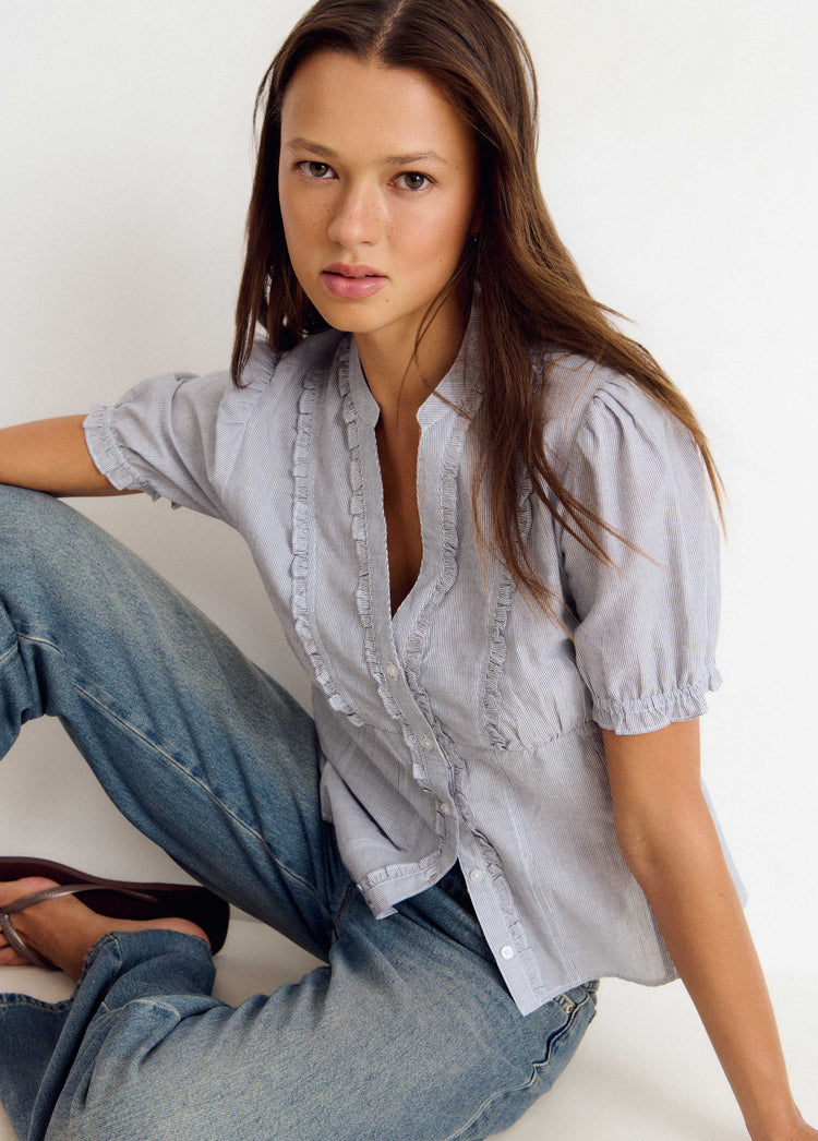 Blusa romántica rayas
