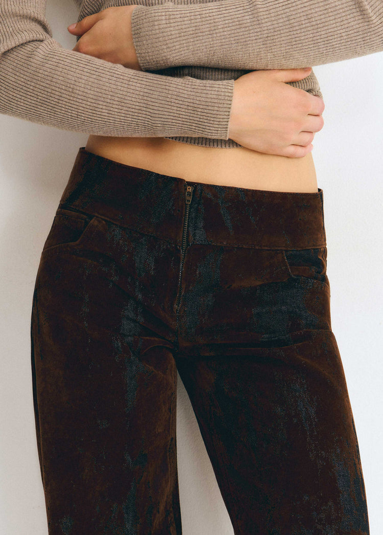 Brown flock Trouser