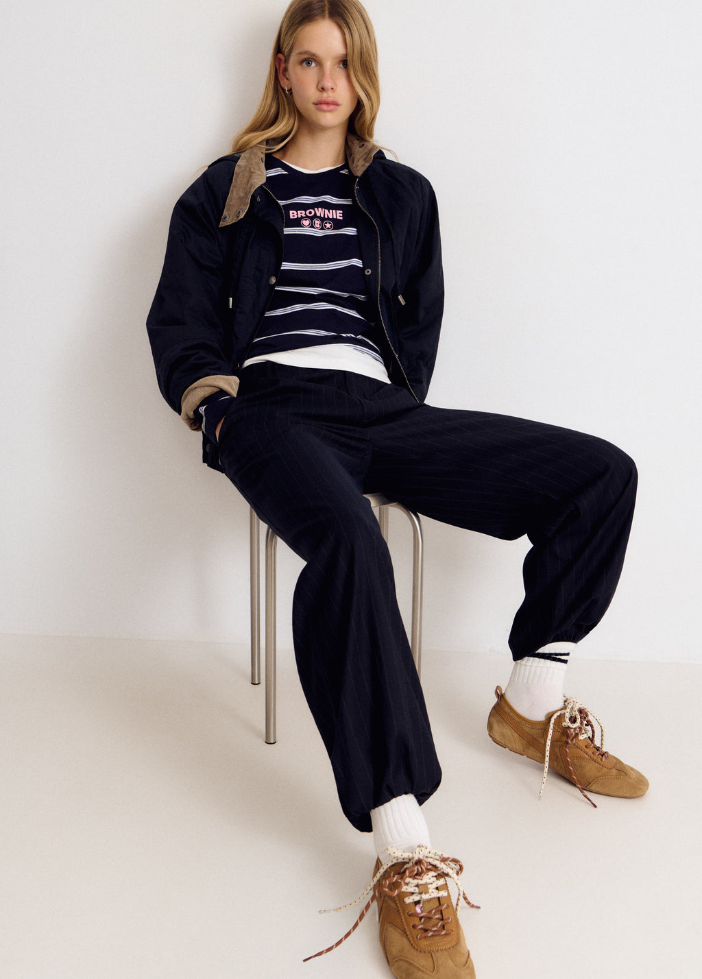 Chaqueta encerada con capucha