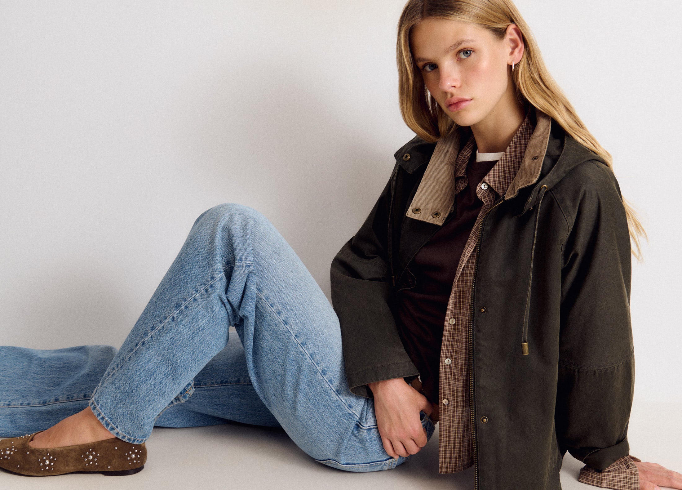 Chaqueta encerada capucha