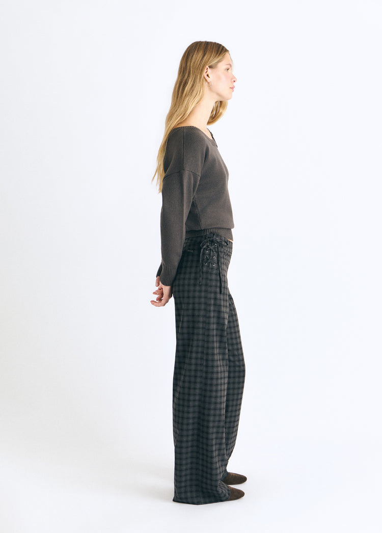 Pantalón cuadros cordón