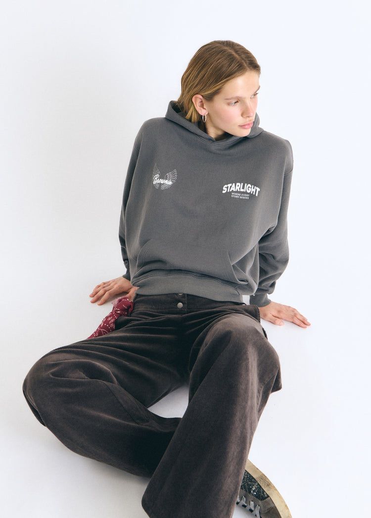 Sweatshirt with sequin wings and sleeves