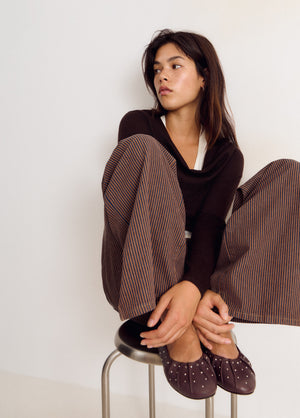 Wide-waist trousers