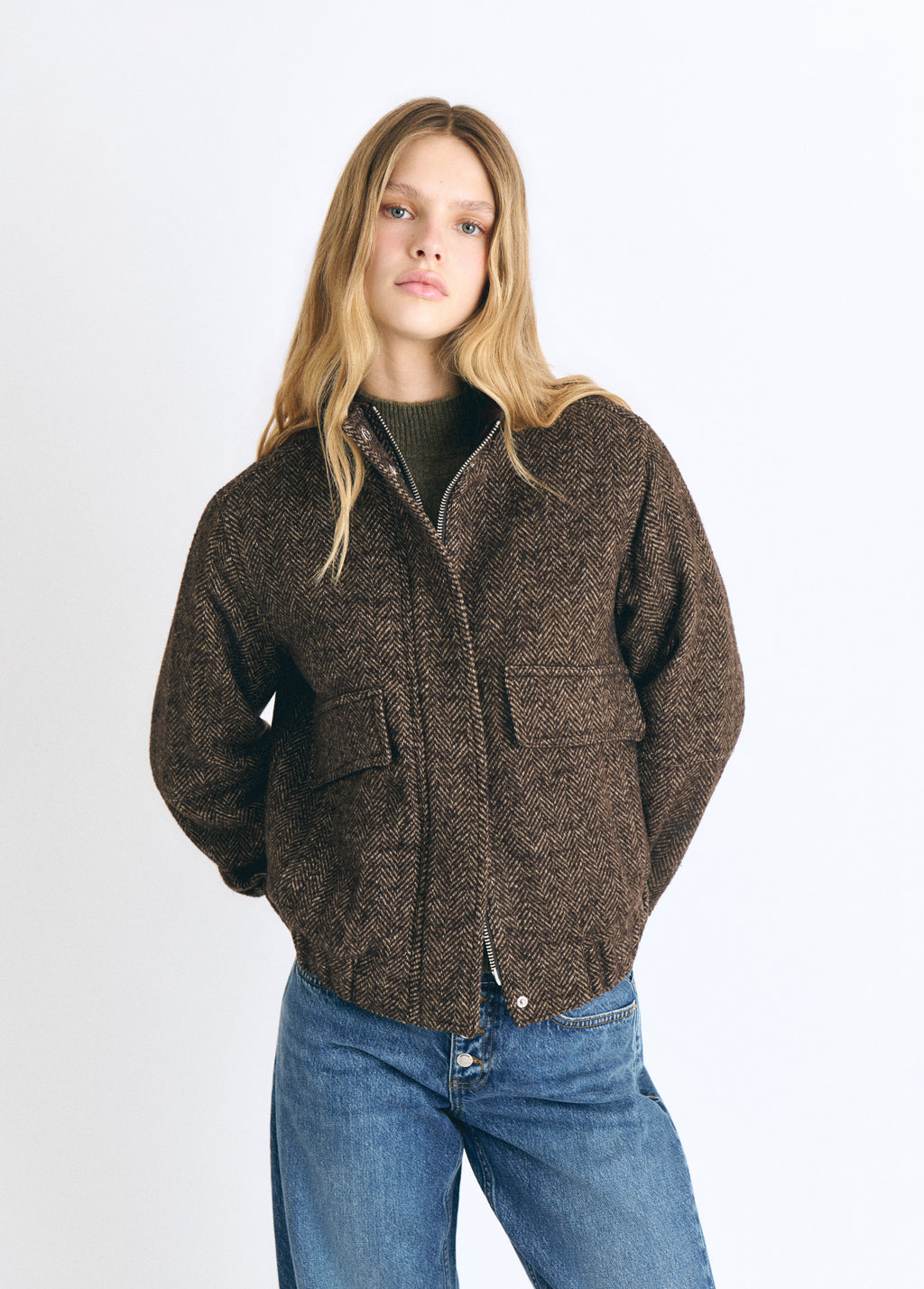 Bomber paño espiga