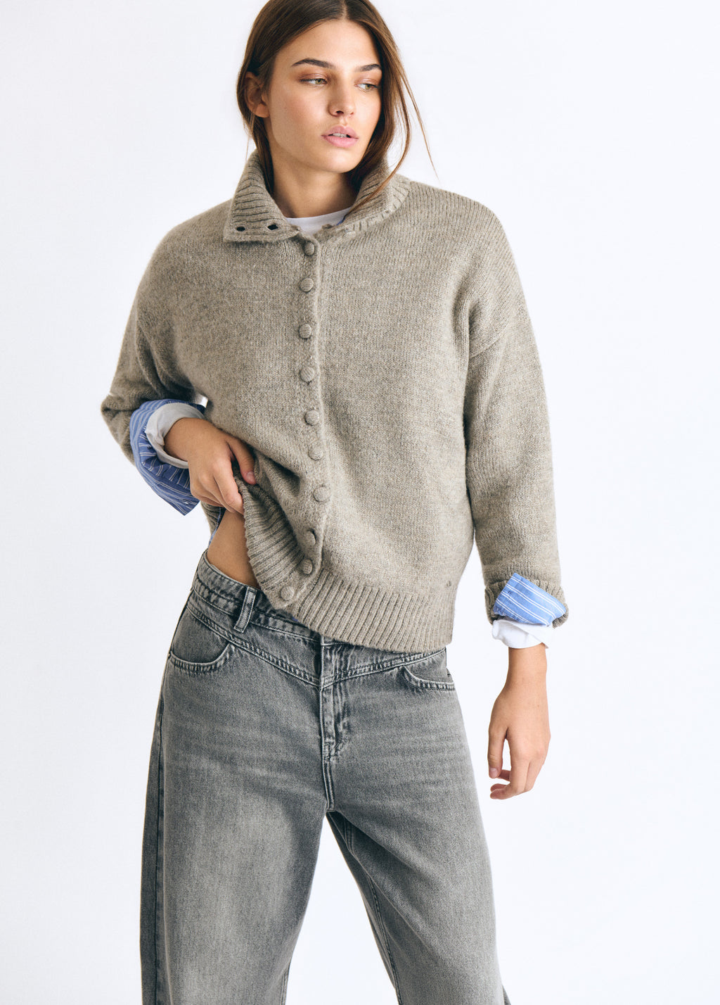 Strickjacke mit Knöpfen