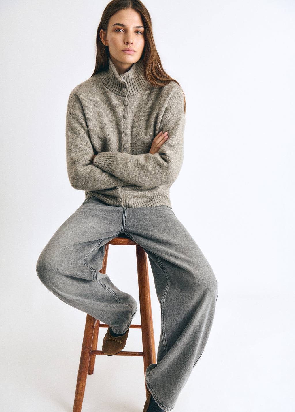 Strickjacke mit Knöpfen