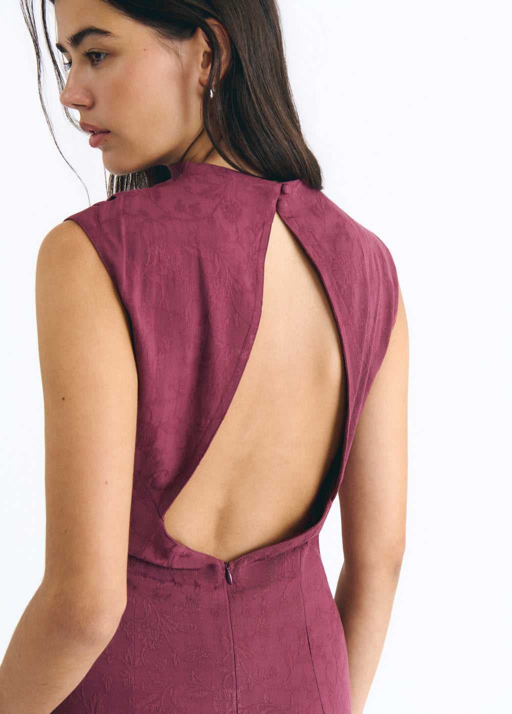 Vestido largo jacquard