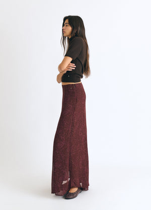 Long printed skirt