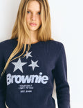 Jersey brownie estrella estampada