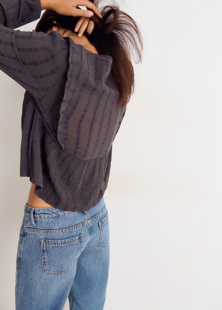 Long-sleeve blouse