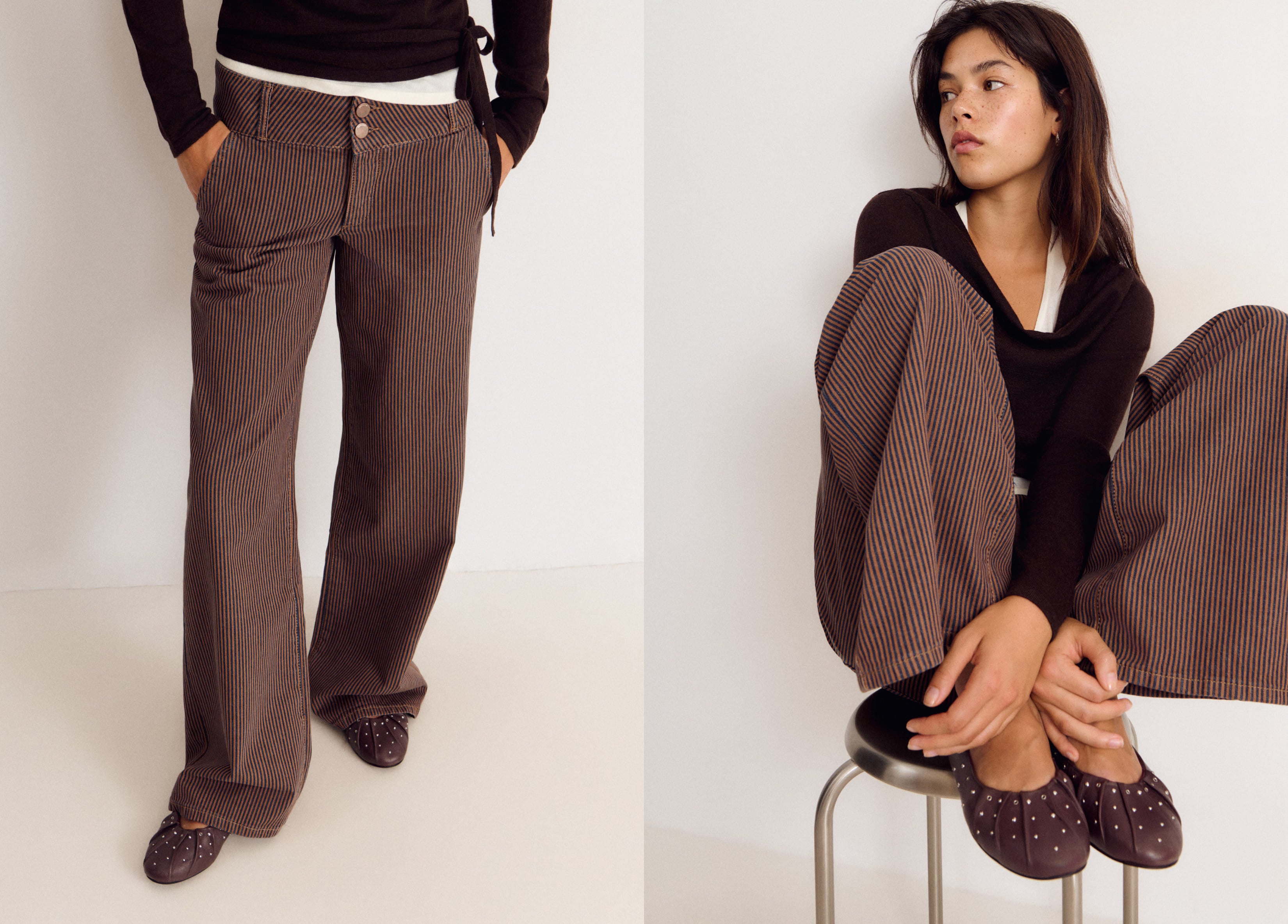 Wide-waist trousers