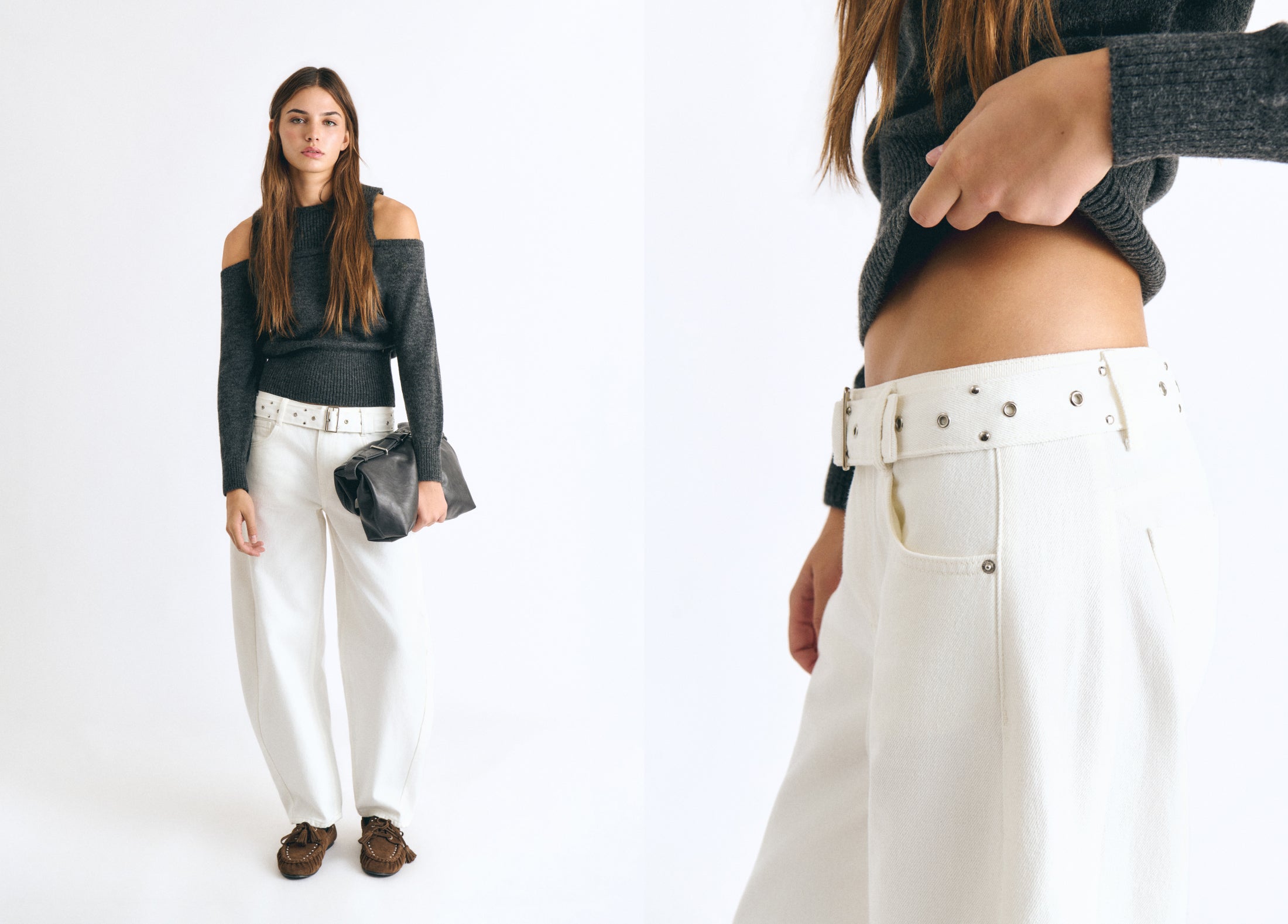 Pantaló amb cinturó i tatxes