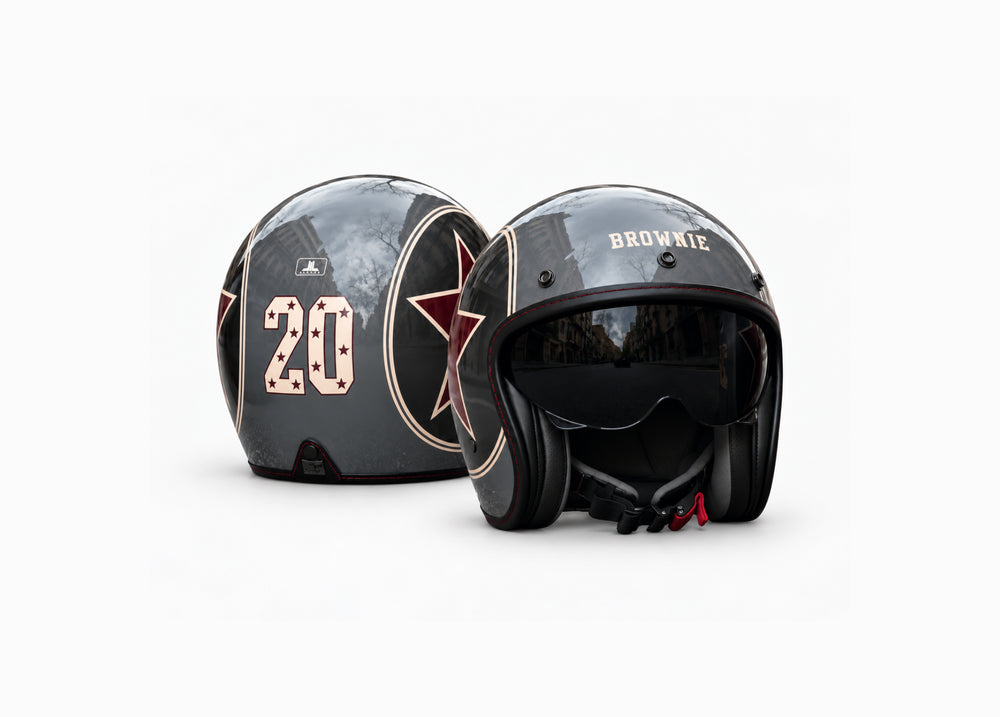 Casco moto estrellas