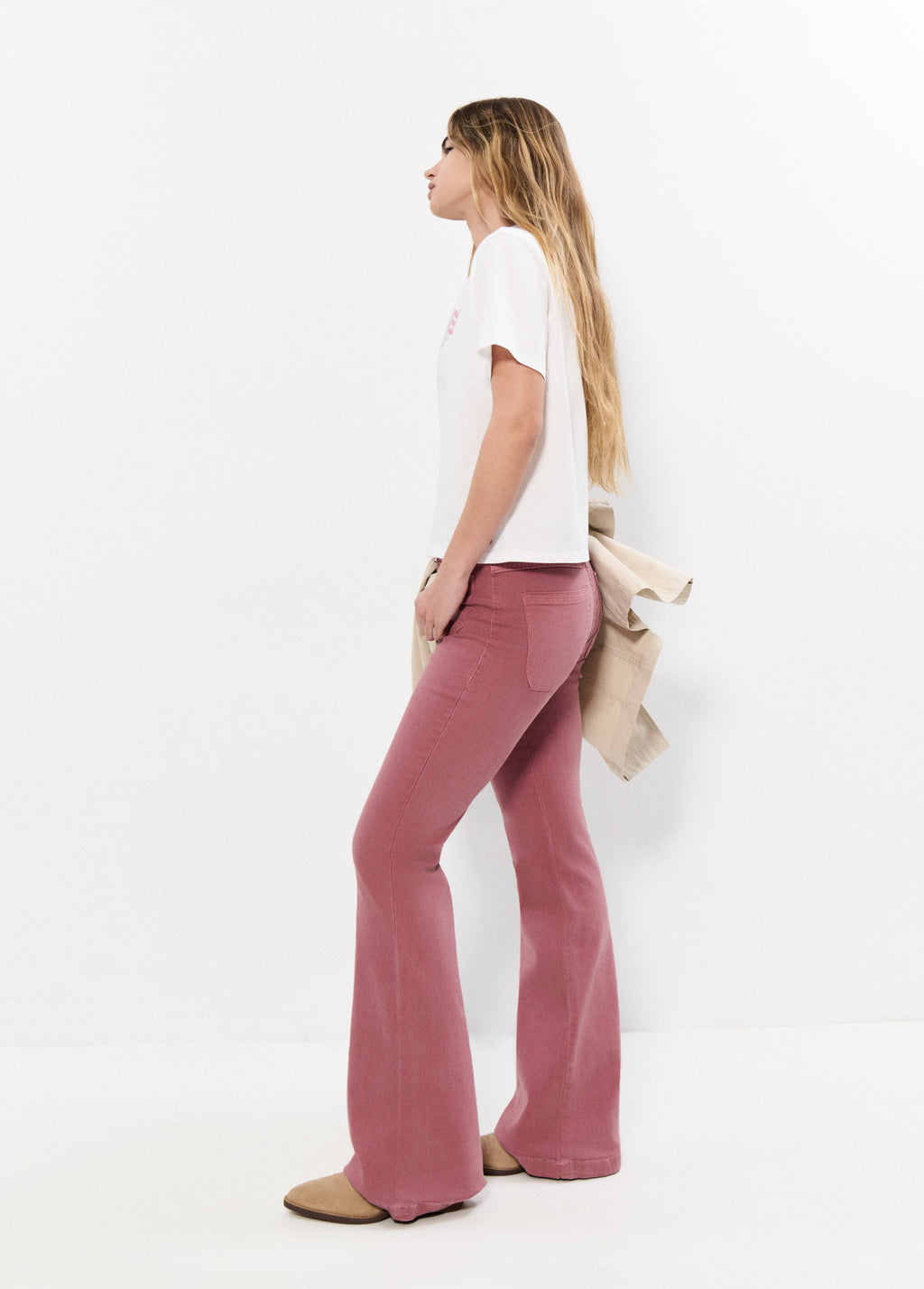 Pantalon évasé poches
