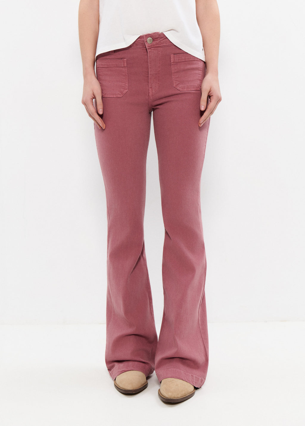 Pantalon évasé poches