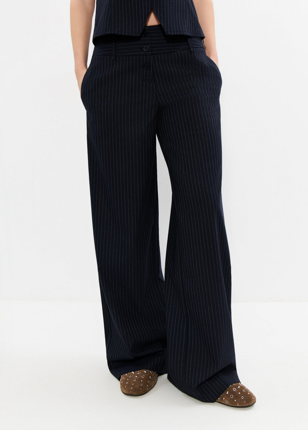 Hose mit weitem gestreift