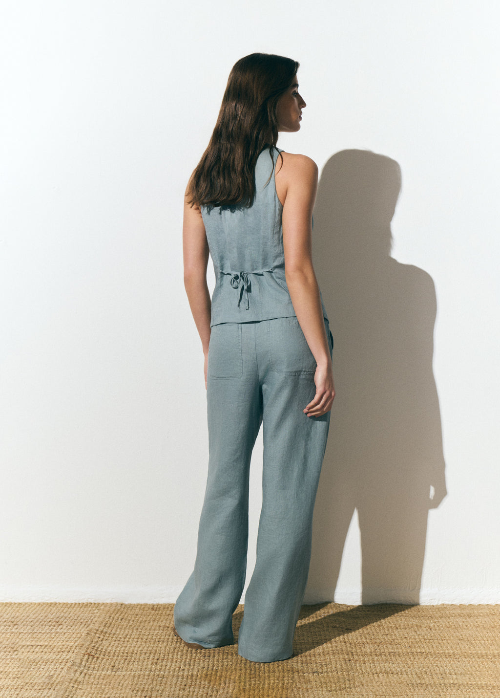 Pantalon fluide poche patch